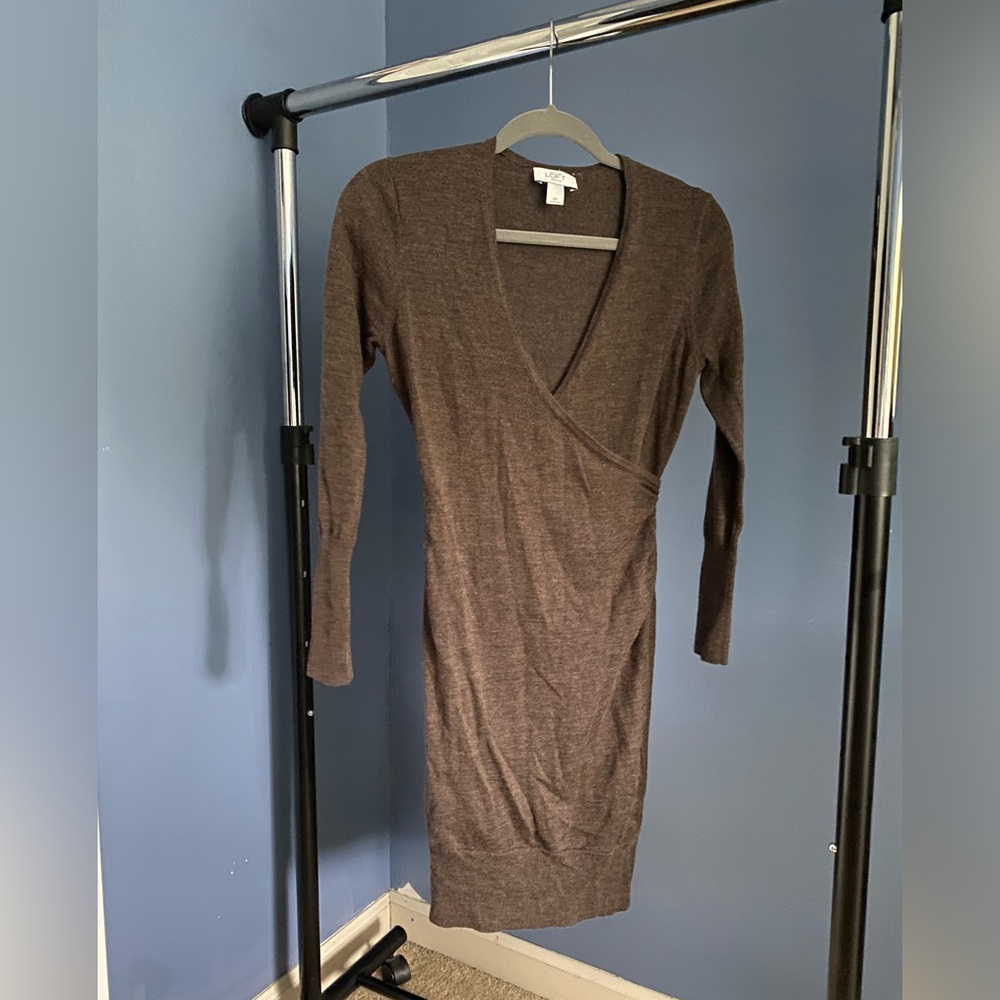 Anne Taylor LOFT Wrap Sweater Dress